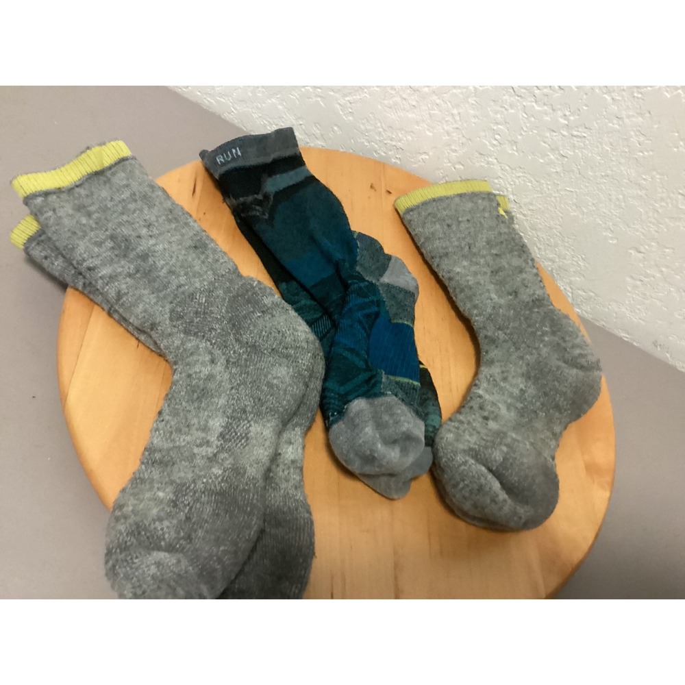 Smartwool 1 pair Crew Socks Women Large Multi 2 Merino Wool Hiking 3 Pair Bundle